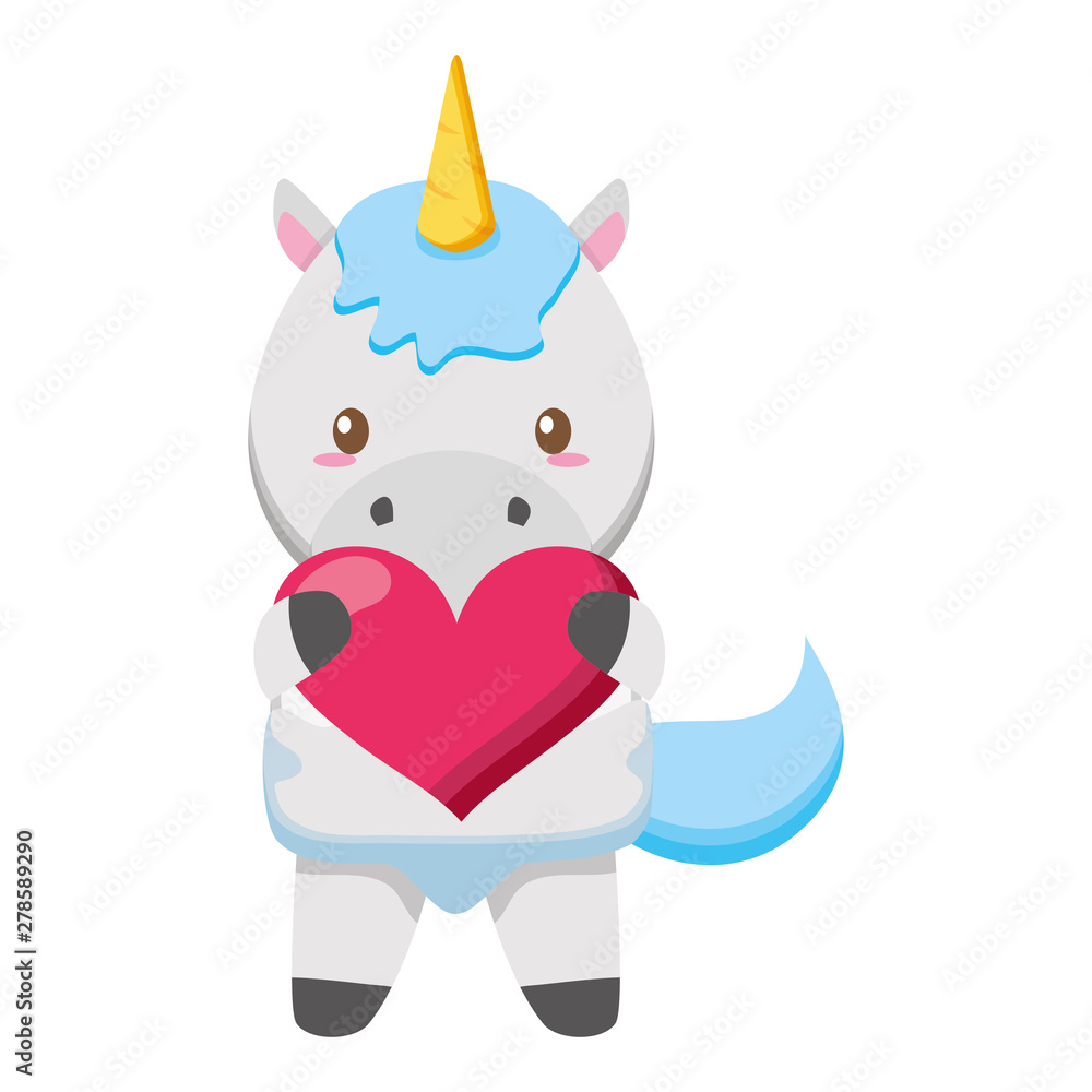 cute little unicorn baby with heart cute little unicorn baby with heart