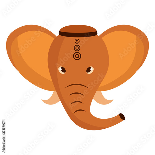 indian elephant ganesha folk icon