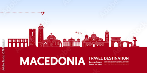 Macedonia travel destination grand vector illustration. photo