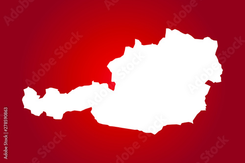 Austria colorful vector map silhouette