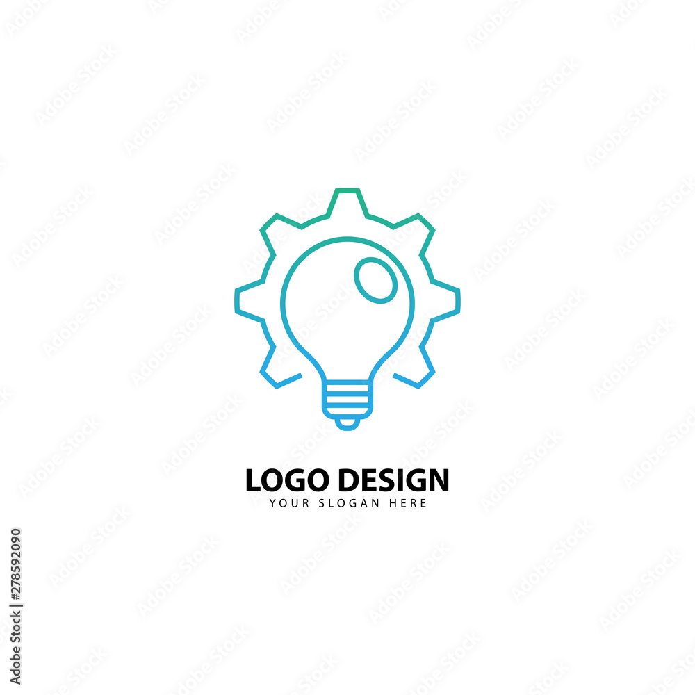 light bulb line logo design energy, concept idea of electric power light bulb line logo design energy, concept idea of electric power