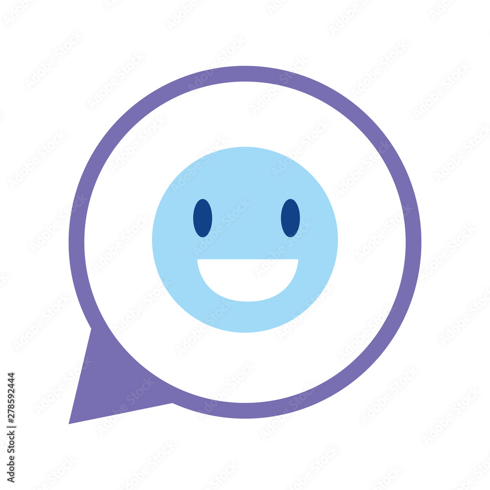 Obraz premium social media talk bubble emoticon