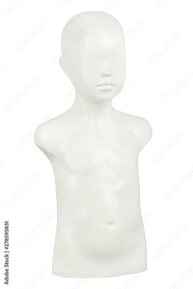 Children's white half-length mannequin boy Children's white half-length mannequin boy
