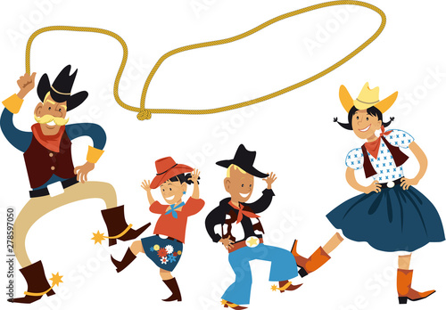 Couple dancing country west...