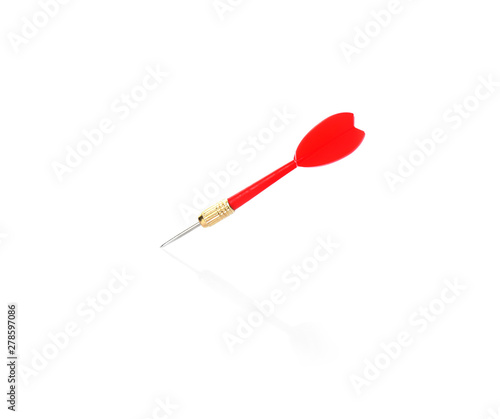 Red dart arrow for game on white background © New Africa
