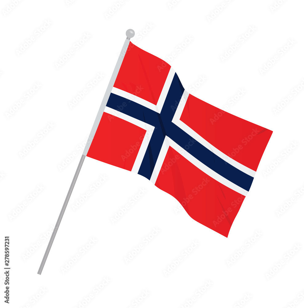 Norway national flag. vector illustration