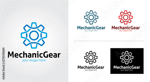 Mechanic gear creative and minimal logo template