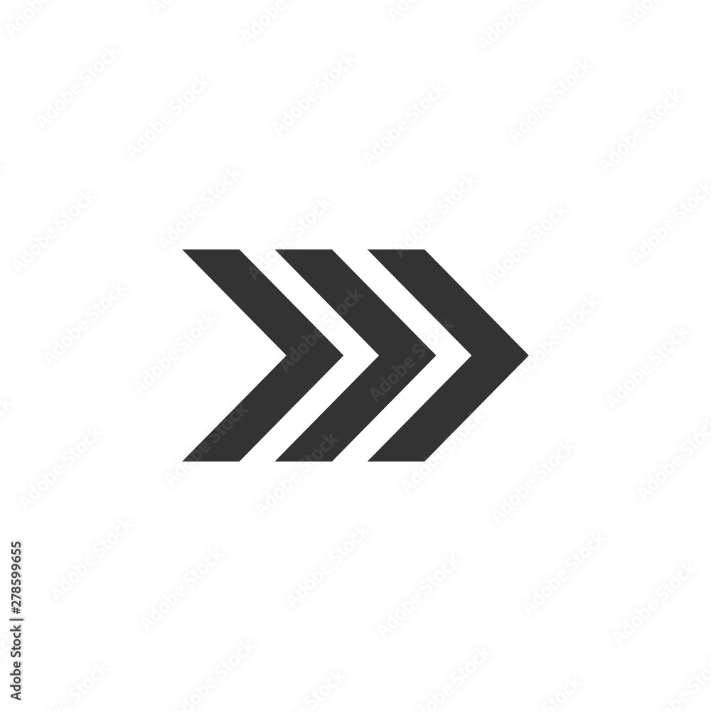 Arrow, forward icon. Vector illustration, flat design. Arrow, forward icon. Vector illustration, flat design.