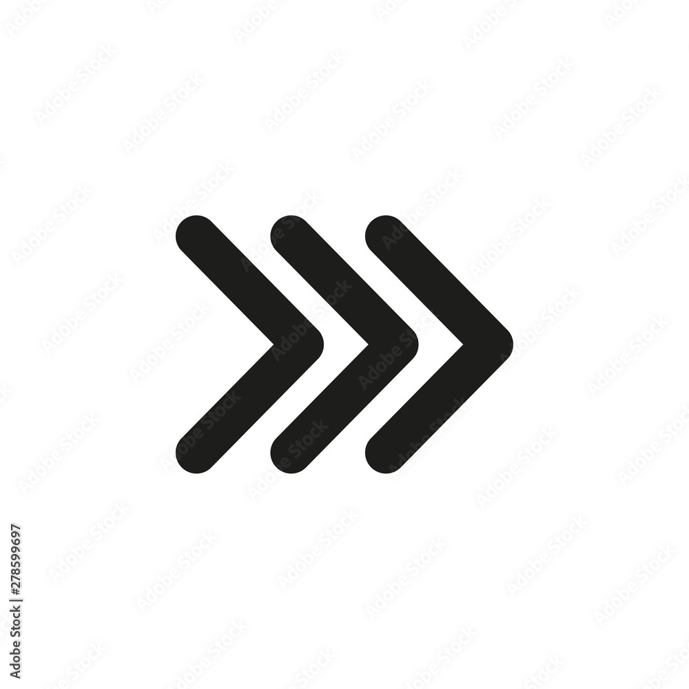 Arrow, forward icon. Vector illustration, flat design. Arrow, forward icon. Vector illustration, flat design.