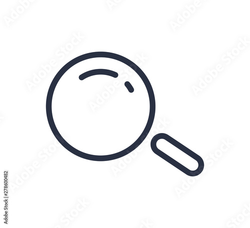 Search icon isolated on white background. Trendy search icon in flat style. Magnifying glass icon for symbol design sign