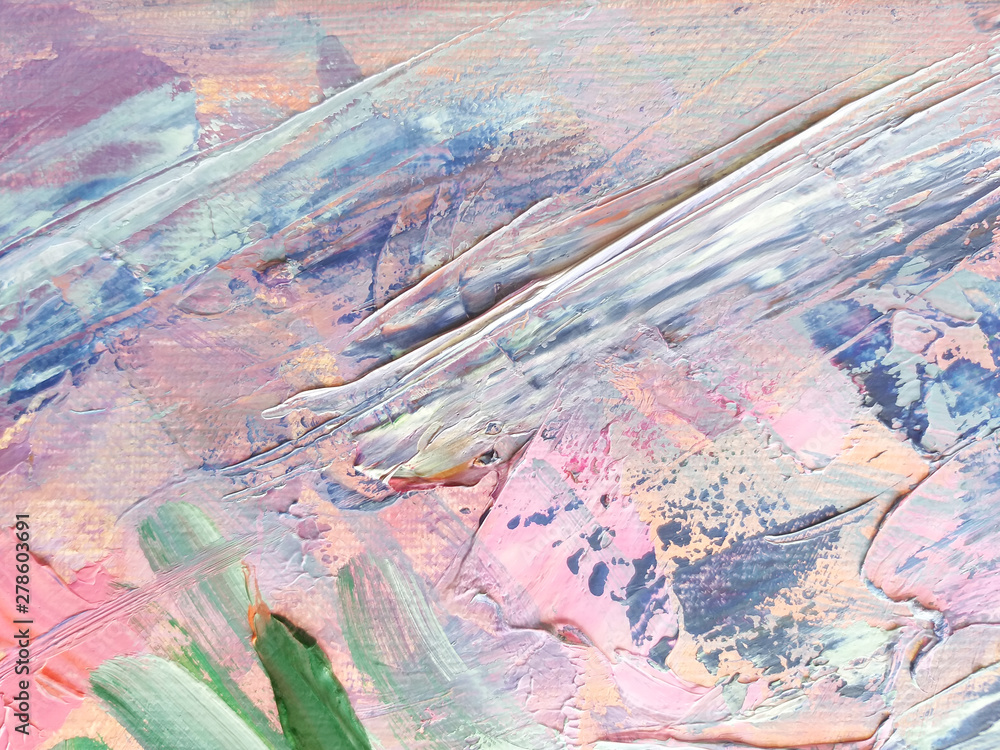 Abstract brush strokes texture with shades of pink.