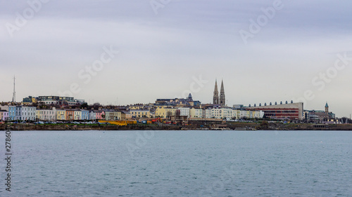 Skyline of Dun Laoghaire, Ireland as viewed from Forty Foot