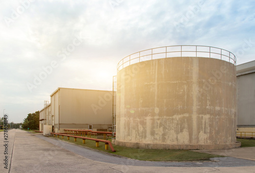 Large water tank for fire fighting in industrial process,safety first