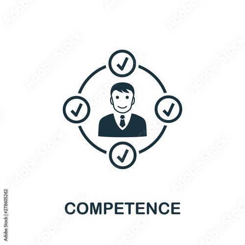 Competence vector icon symbol. Creative sign from business management icons collection. Filled flat Competence icon for computer and mobile