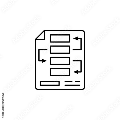 Process finance chart outline icon. Element of finance illustration icon. signs, symbols can be used for web, logo, mobile app, UI, UX