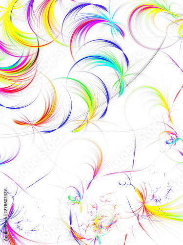 rainbow abstract fractal background 3d rendering illustration