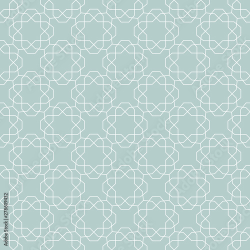 Seamless background for your designs. Modern vector blue and white ornament. Geometric abstract pattern