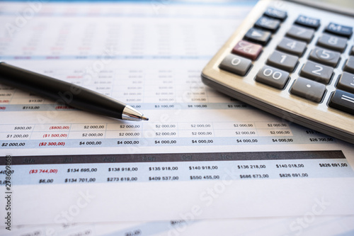 close up image of a budgeting spreadsheet photo