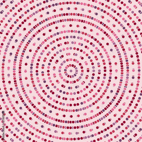 Geometric modern vector pattern. Colored ornament with purple and pink dotted elements. Geometric abstract pattern