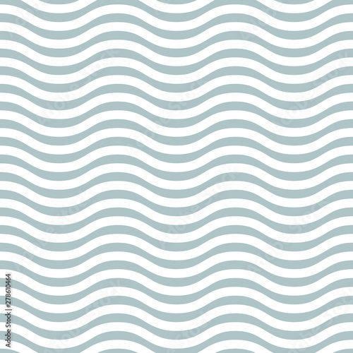 Seamless vector ornament. Modern background. Geometric modern pattern with light blue and white waves