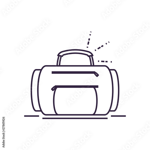 travel suitcase equipment isolated icon