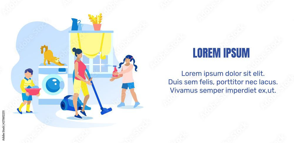Family and General House Cleaning Text Banner Family and General House Cleaning Text Banner