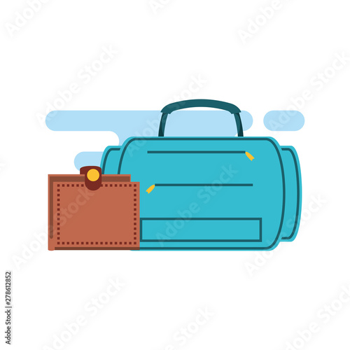 travel suitcase equipment with wallet
