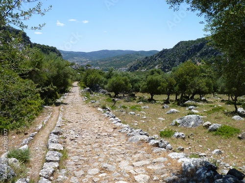 Roman road near Ubrique, Sierra de Grazalema, Spain photo