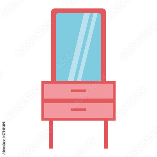 furniture mirror drawers decoration icon