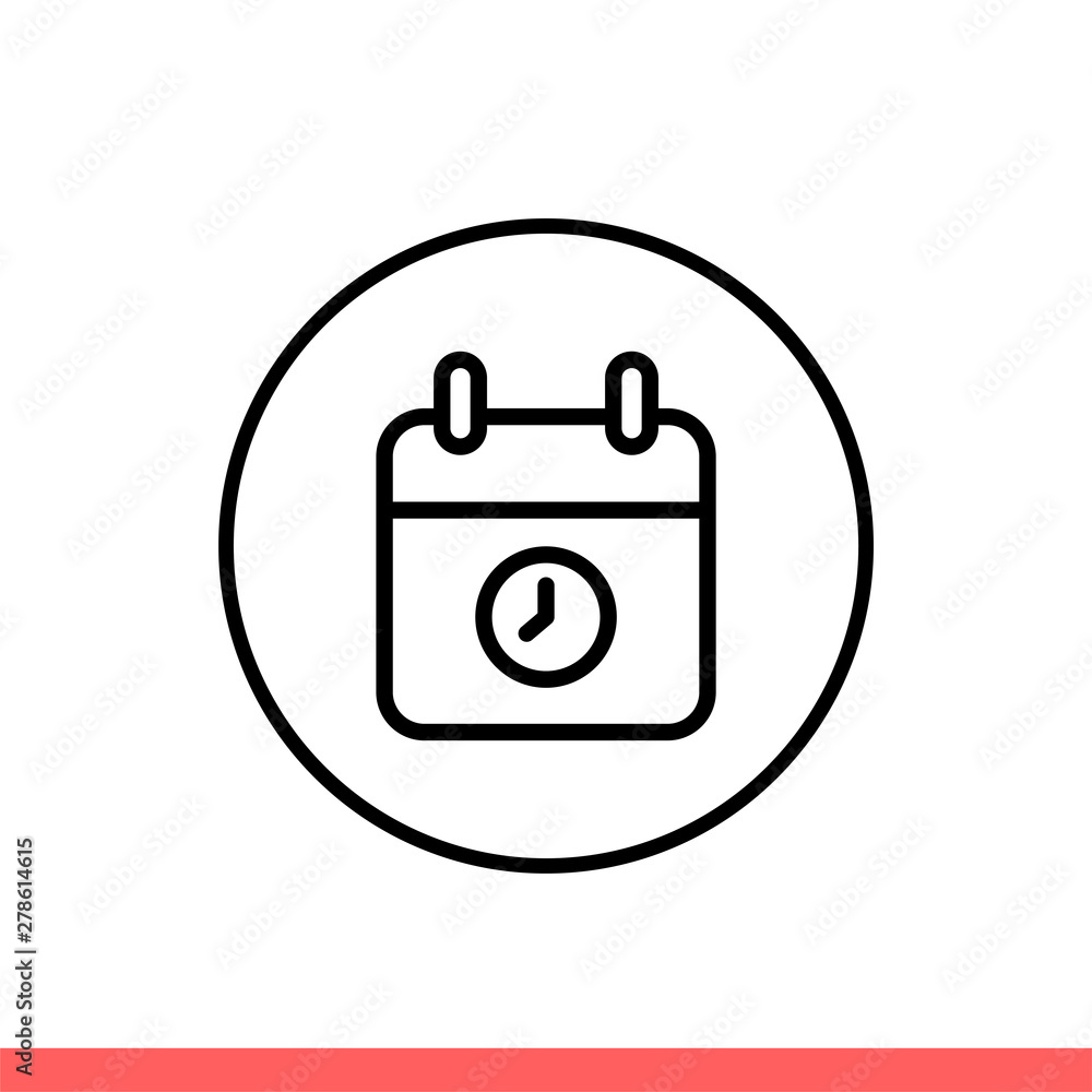 Calendar vector icon, date symbol. Simple, flat design isolated on white background for web or mobile app Calendar vector icon, date symbol. Simple, flat design isolated on white background for web or mobile app
