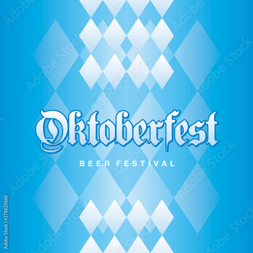 Oktoberfest Beer Festival 2019 Bavarian blue background