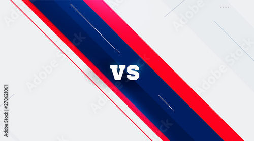 versus logo vs letters for sports and fight competition. MMA, Battle, vs match, game concept competitive vs. with simple graphic elements. blue in white background. eps 10 Vector illustration