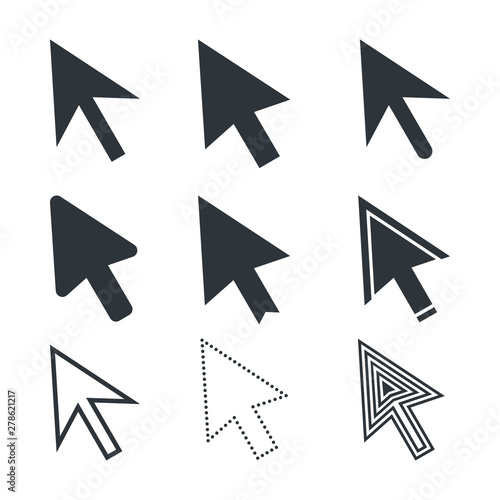 Free Download Arrow icons or vector pointers logo set for web navigation design elements - GFXLoad