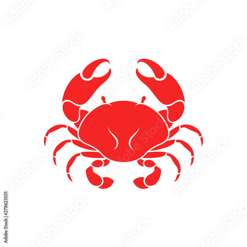 Crab. Sea life. Vector illustration