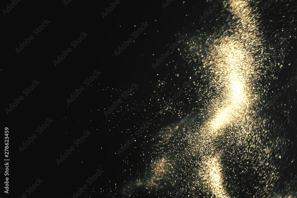 Abstract black and gold festive glitter shimmering magic luxury background with copy space. de-focused Abstract black and gold festive glitter shimmering magic luxury background with copy space. de-focused