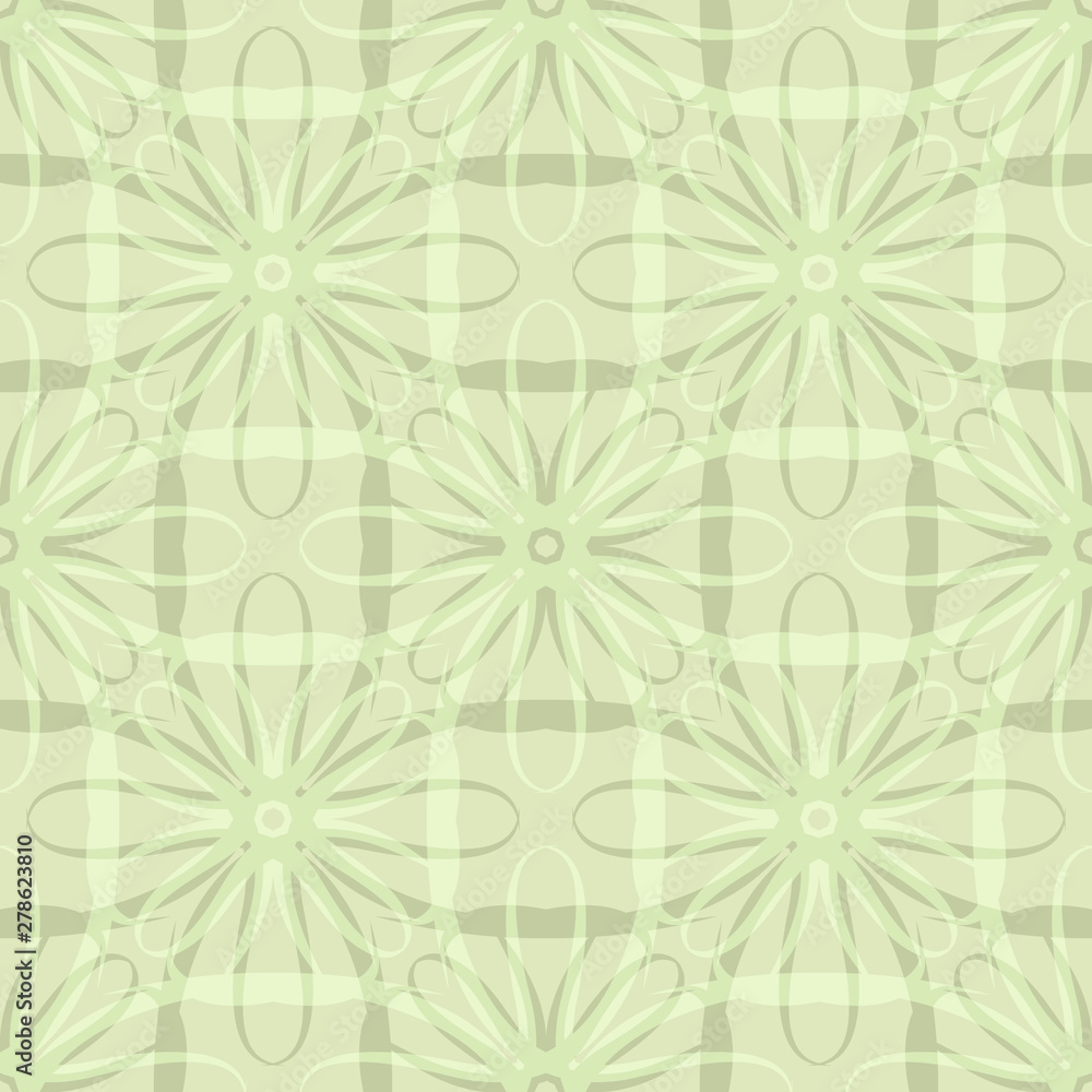 Seamless abstract floral pattern. Geometric flower ornament