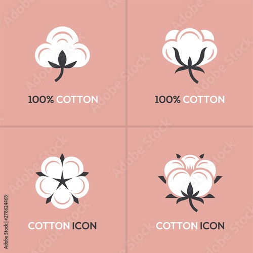 Cotton logo set.