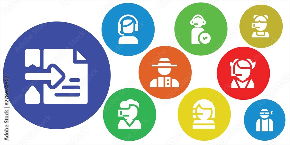 agent icon set agent icon set