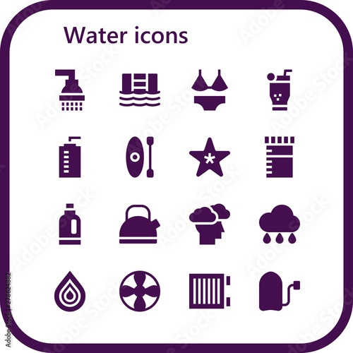 water icon set