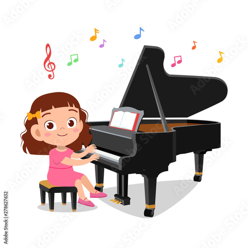 illustration of a boy and a girl playing piano