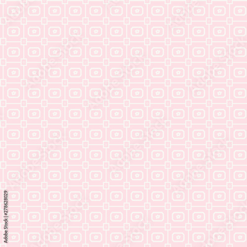 Title Geometric White Lace on Pink Background Seamless Pattern
