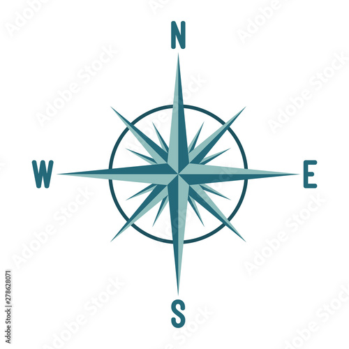 Compass wind rose design vector