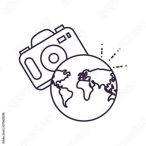 world planet earth maps with camera photographic