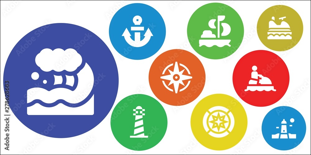sailing icon set sailing icon set