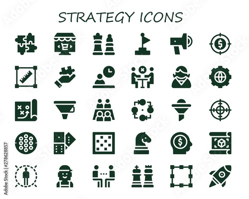strategy icon set