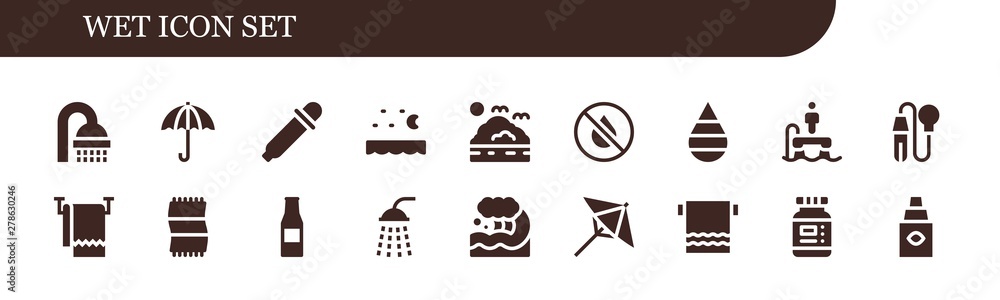 wet icon set