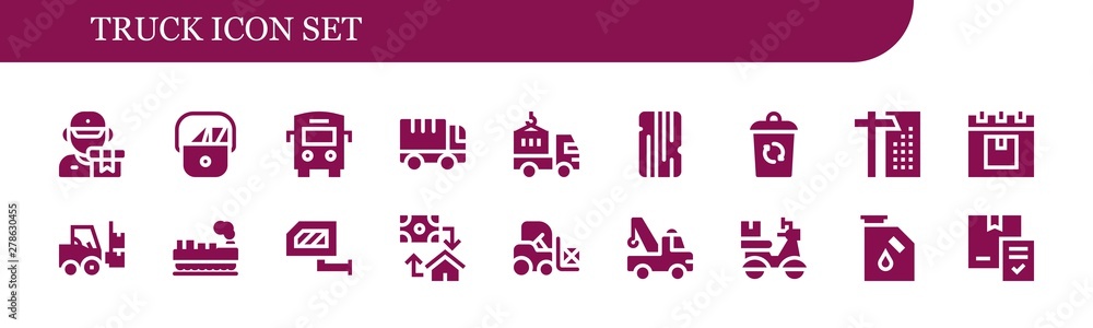 Naklejka premium truck icon set
