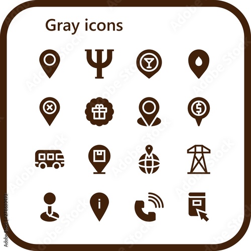 gray icon set