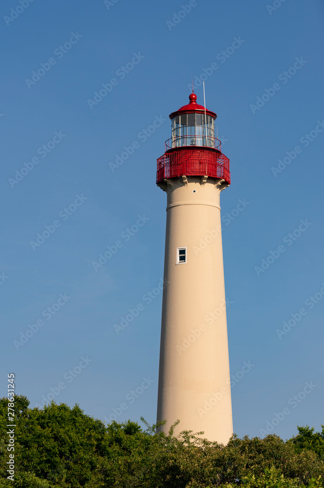 Atlantic Ocean Coastal Beacon Cape May Lighthouse in New Jersey USA