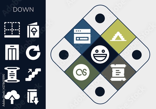 down icon set